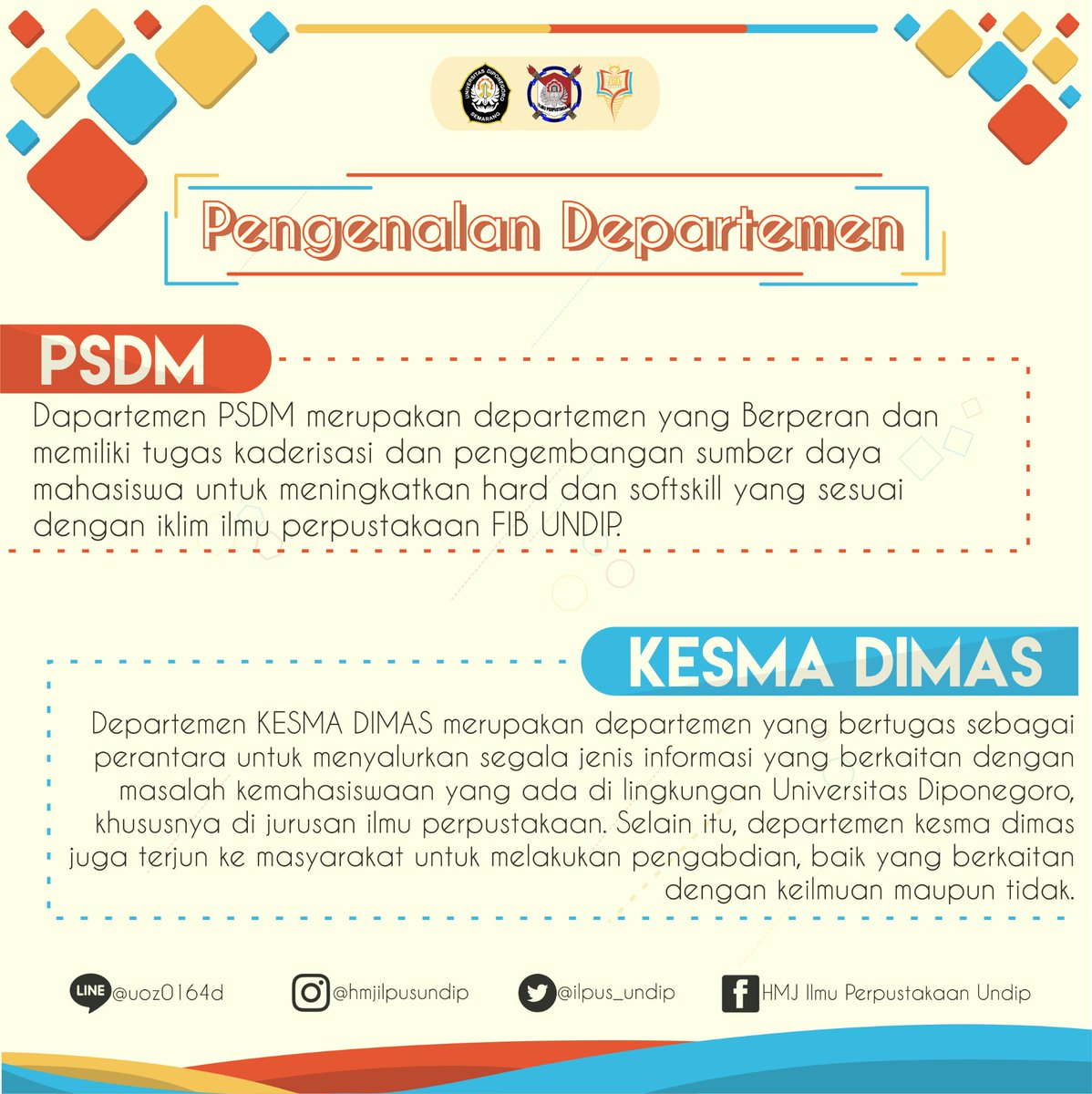 Simak informasi mengenai jadwal OPREC dan pilihan Departemen pada gambar ini.

Ayo tunjukan aksi nyatamu, untuk Ilpus yang lebih maju!