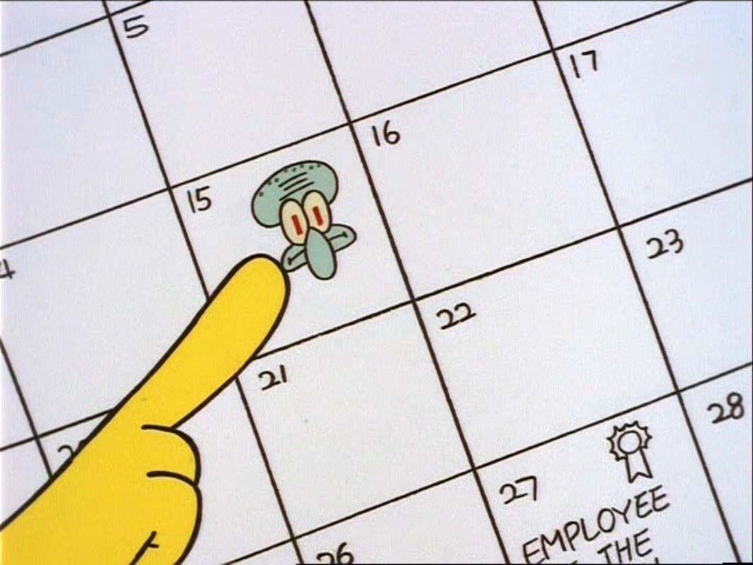 CauseWereGuys's tweet photo. FEBRUARY 15TH IS ANNOY SQUIDWARD DAY, TODAY IS THE ONLY DAY YOU CAN RT THIS https://t.co/j60Y2zleRB