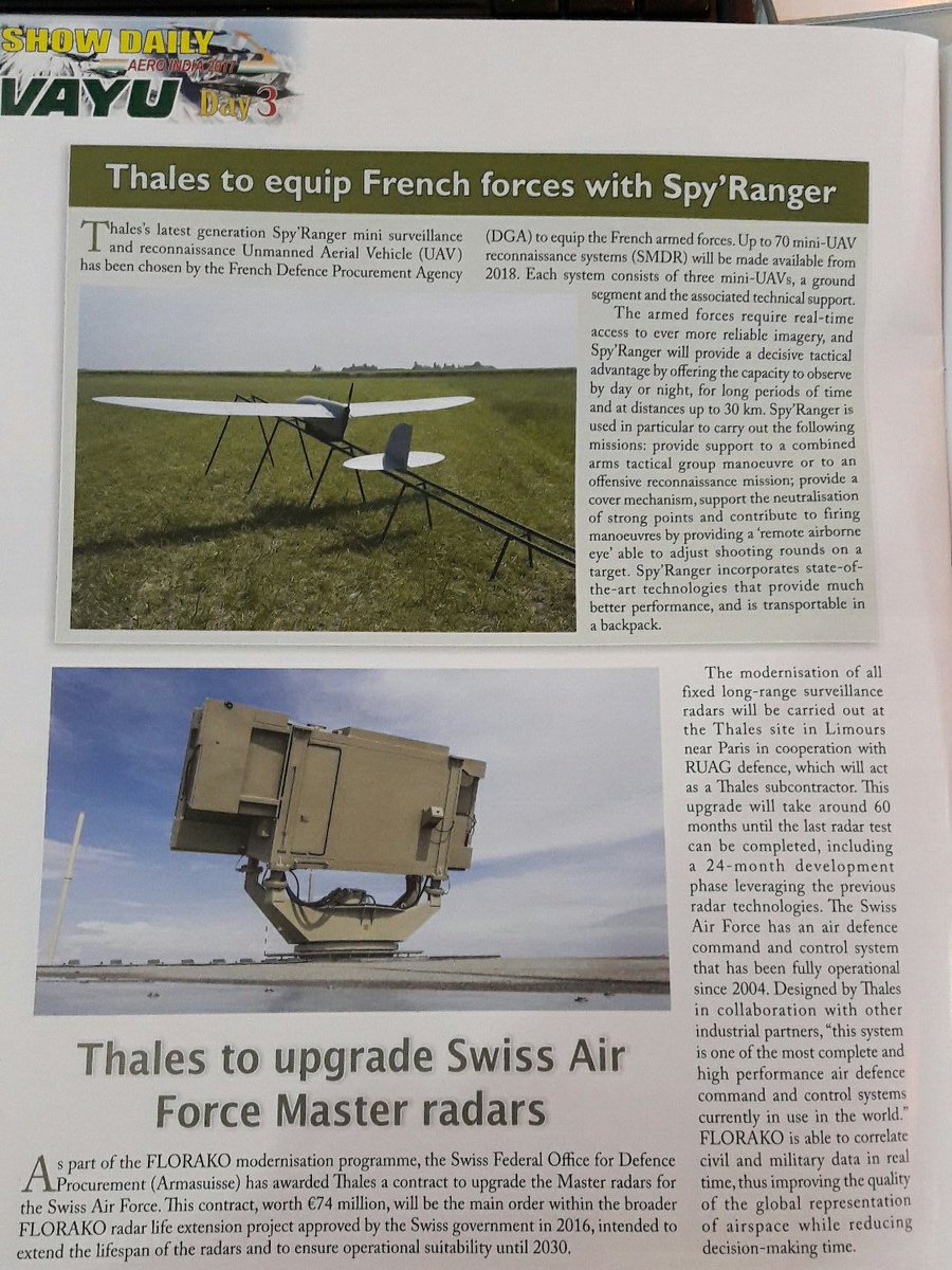 thalesgroup's tweet image. #thales mini #UAV #spyranger #AeroIndia2017