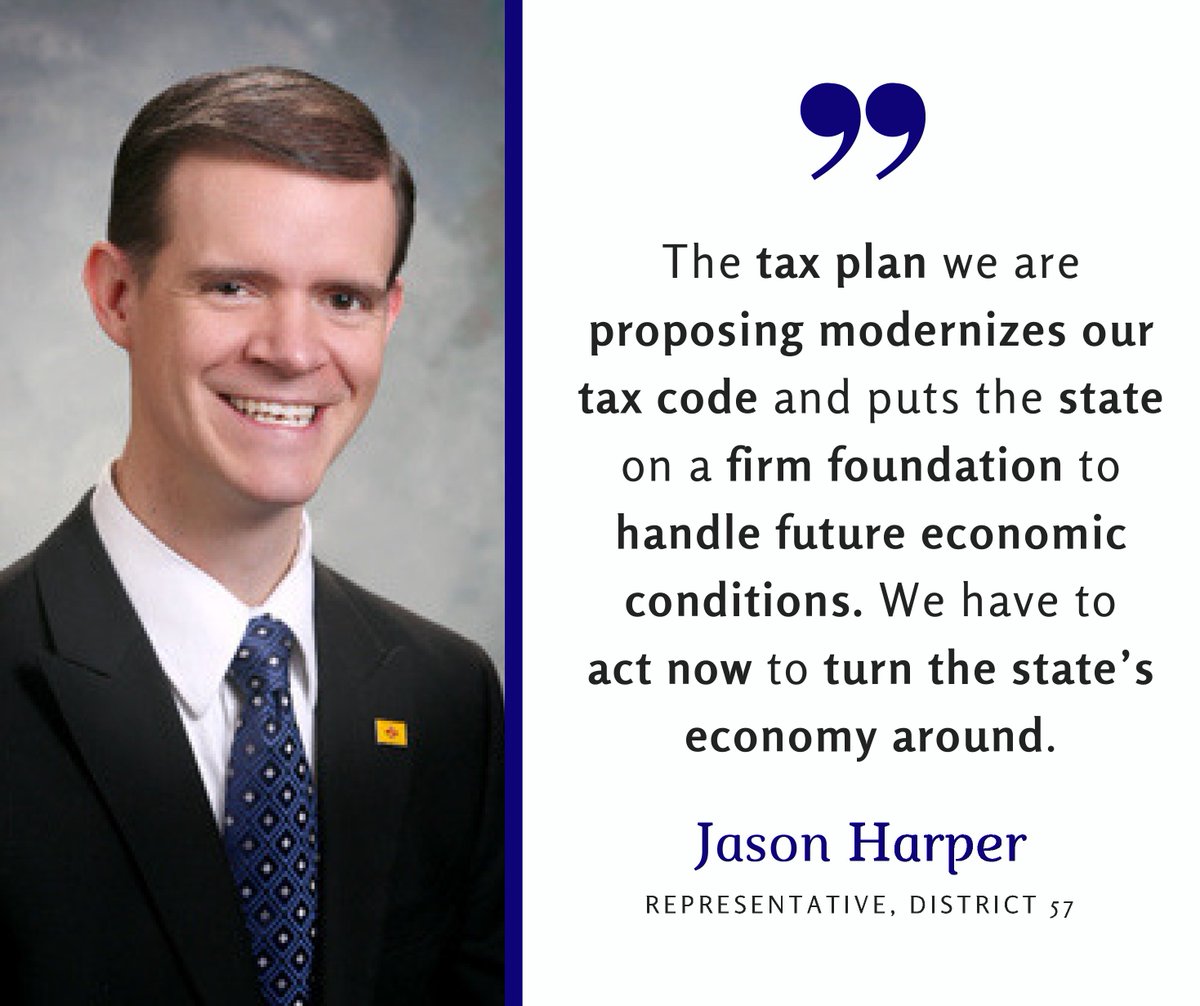 NMHouseGOP's tweet photo. Thank you to Rep @JasonHarperNM for your hard work on bill to reform New Mexico’s sales tax structure. #nmleg #HB412 https://t.co/MlXuMZrsBq https://t.co/r1w8RvpodK