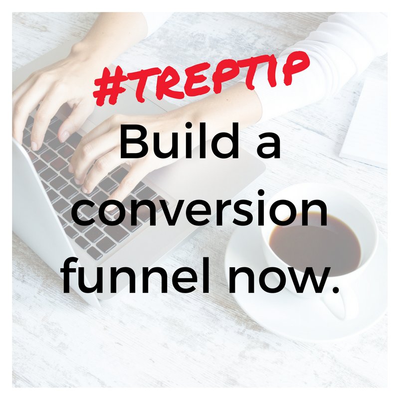 amyapplebaum's tweet photo. Even if the funnel only asks for name & email address in exchange for a PDF, BUILD IT. Give your customers something valuable. #treptip https://t.co/tb6QZpfOdp