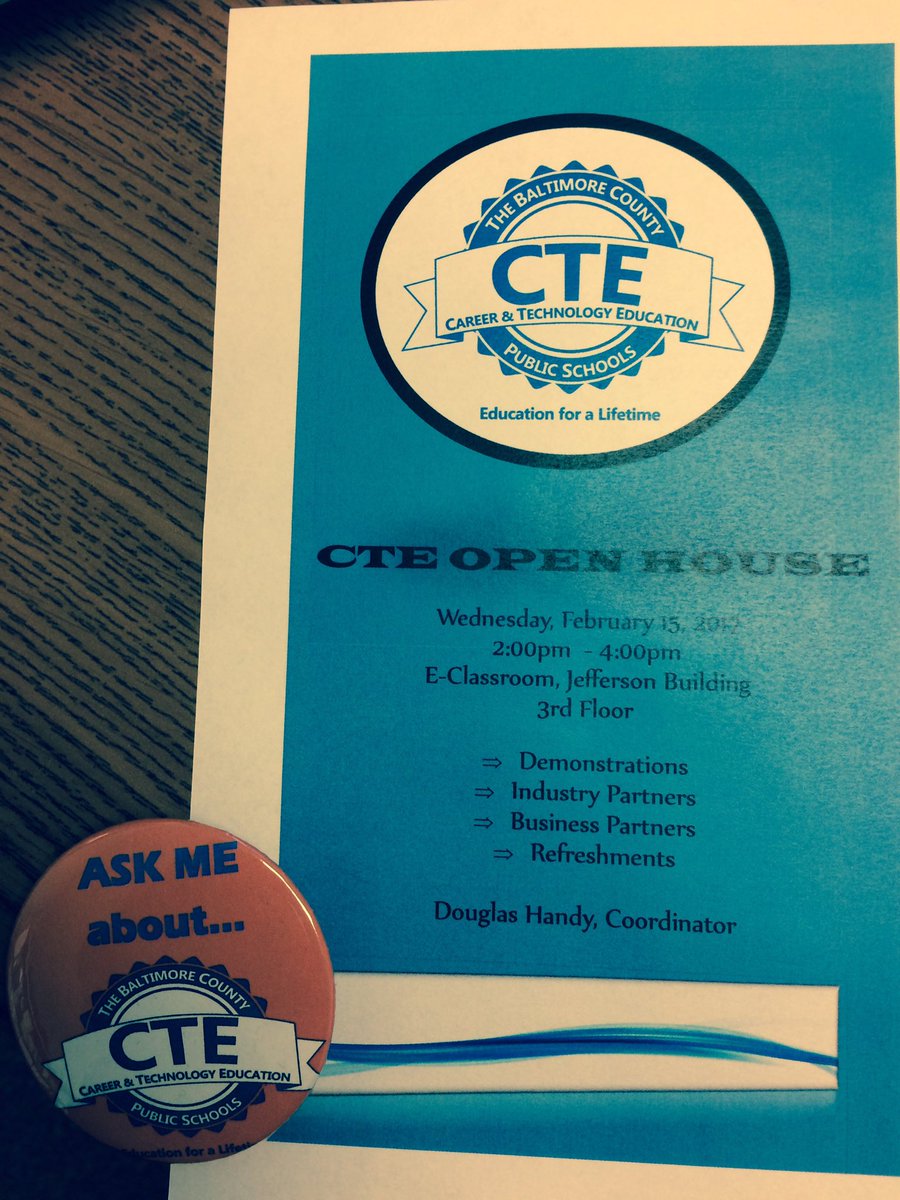 CTE_BaltCoPS's tweet photo. Our first guests arrive at the #BCPSCTE Open House! @drobb @nickschiner @BCPS_Mentoring get the party started #CTEmonth #CTEmonth2017 https://t.co/iQDSGkN24O