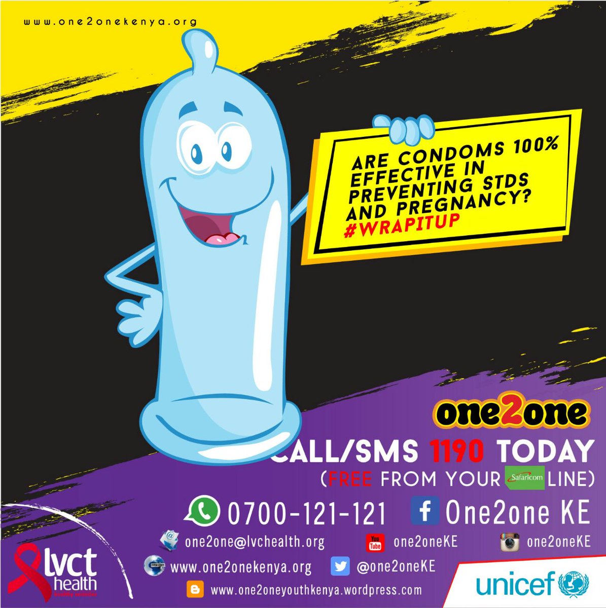 AndyAndy's tweet photo. Condoms prevent unwanted pregnancies and STIs.
More effective than other methods of contraception.
#UseCondomSenseKE https://t.co/epT8SrNiwm