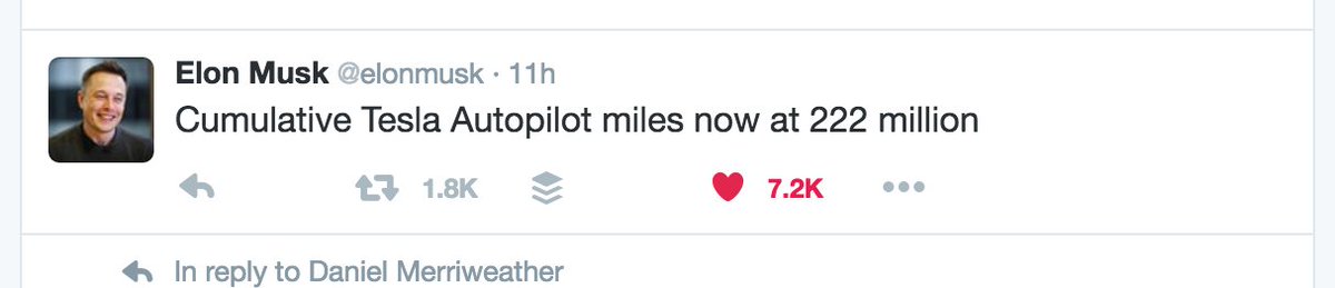 ScottFerreira's tweet photo. From a little while back but still excited to see this number keep growing! #tesla #autopilot #milesdriven https://t.co/aqFM3hDk0w