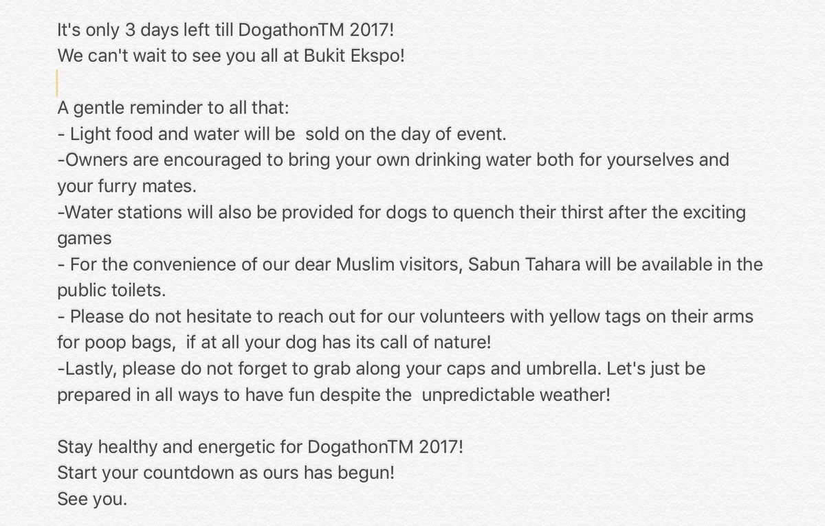 DogathonTM's tweet photo. 3 more days to go!
Click the link to get to Bukit Ekspo

https://t.co/peCG2SQgwm https://t.co/P2f9QDVAFU