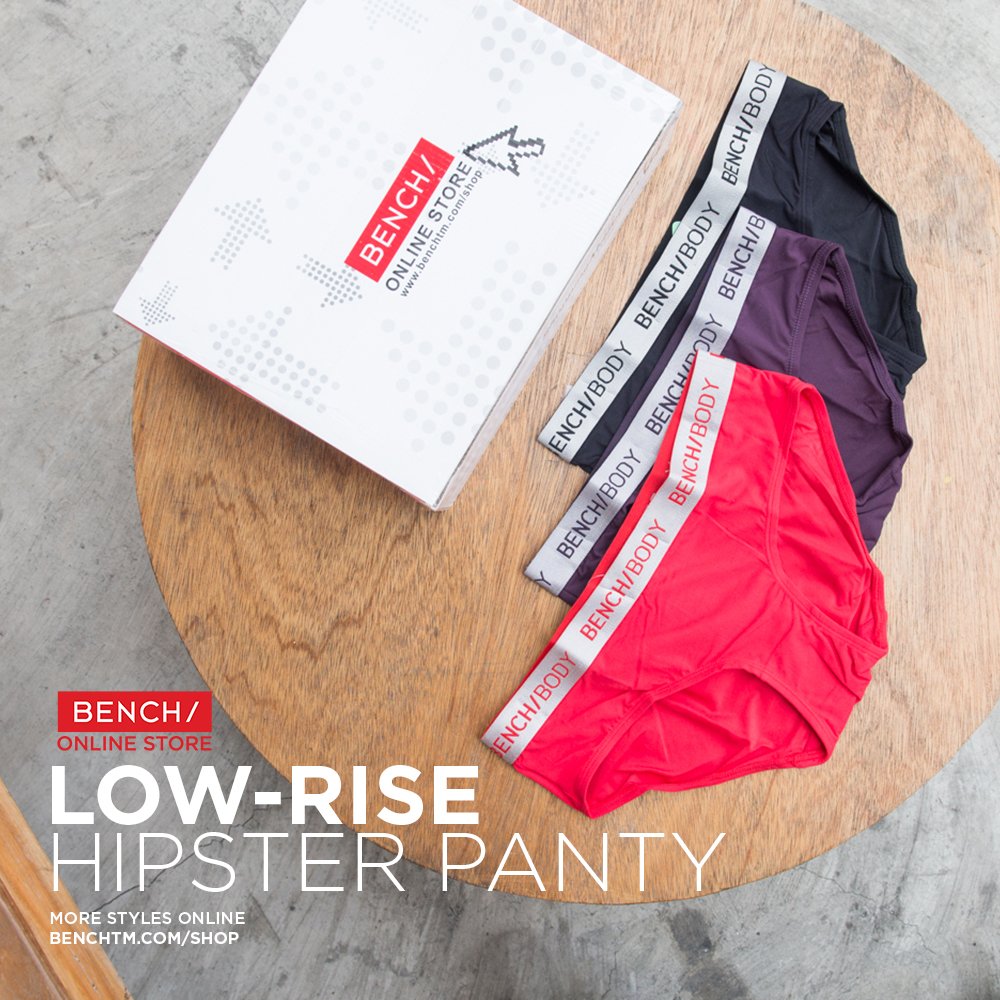 BENCH/ on X: Low-rise hipster underwear are now available at #BenchOnline.   #BenchTM #LoveLocal #YourFavoritePinoyBrand   / X