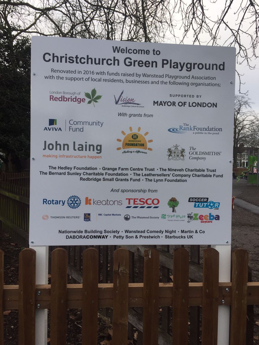 WansteadPlay's tweet image. Thanks #GrangeFarmCentre @WansteadBusiness #RBCCapitalMarkets and Andy @SouthparkSigns for making it! #lovewanstead @Wansteadium