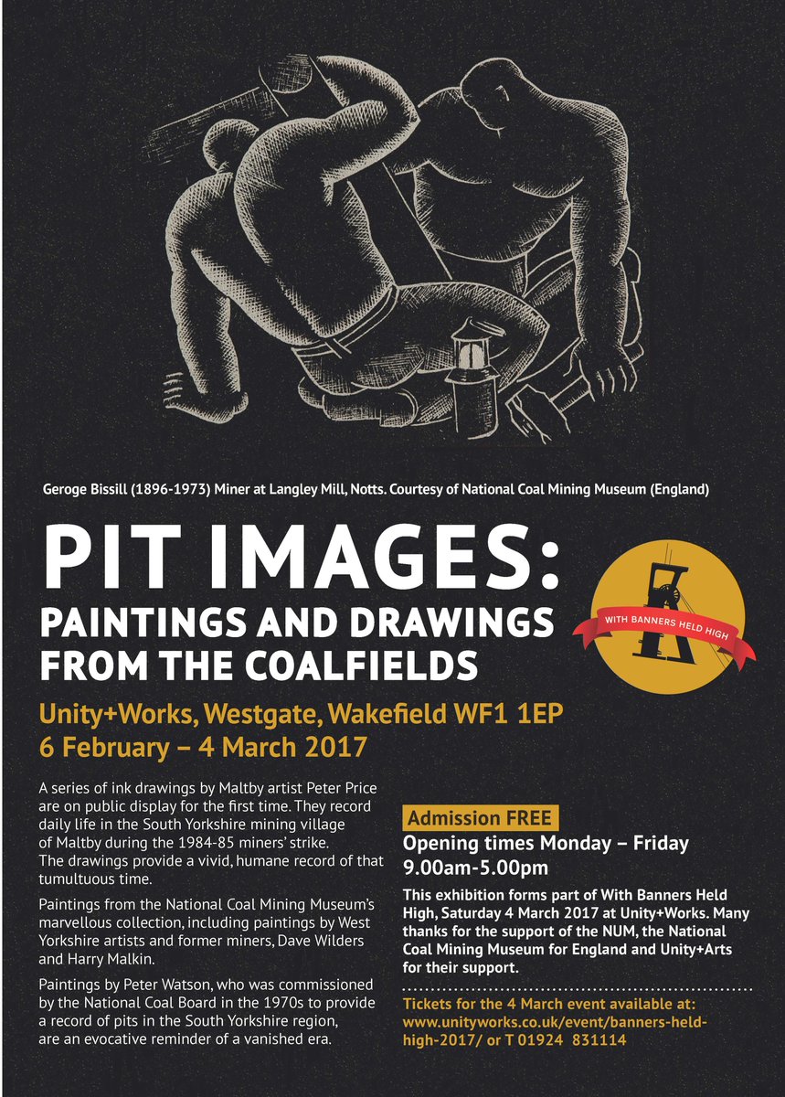 UniteNEYH's tweet photo. Head to @Unity_Works in Wakefield to see this exhibition as part of this year's #WithBannersHeldHigh event https://t.co/TG3RRNFMDL