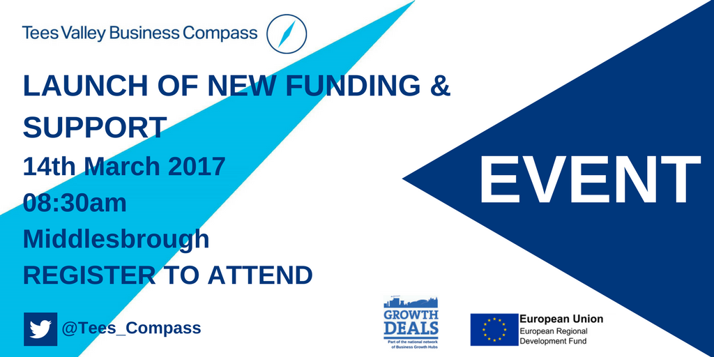 Ambitious biz in #TeesValley? Find out about the new funding at our event 14/3 <a href="/Boro/">Middlesbrough FC</a>. Book here cvent.com/d/1vqyw5 #TVBCLaunch