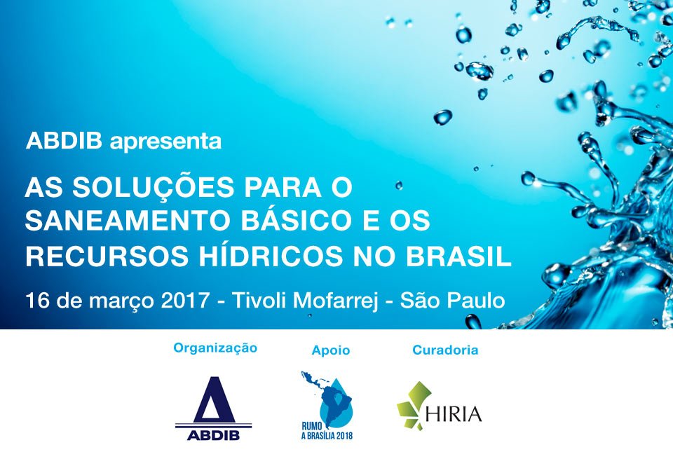 ABDIB e Hiria apresentam o futuro do setor de saneamento: hiria.com.br