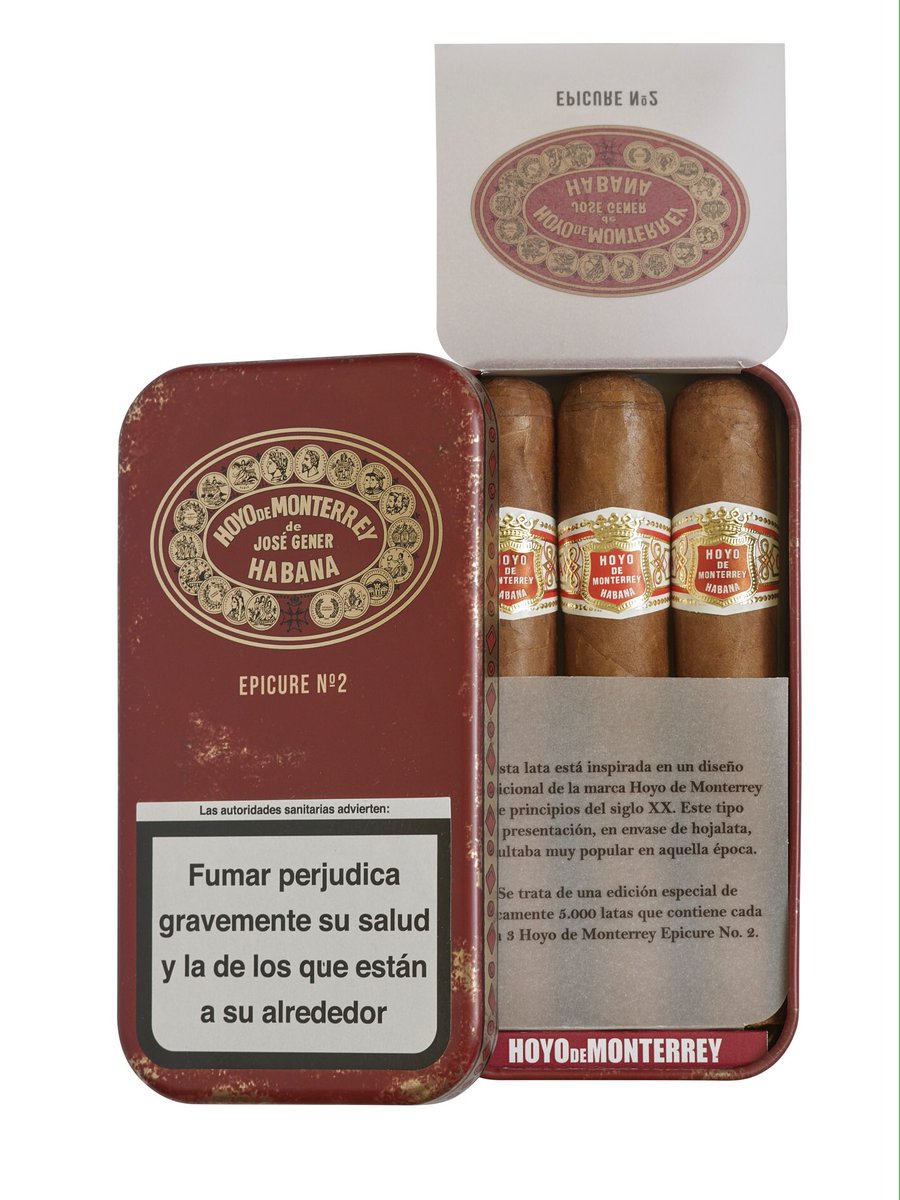 Gents_Room's tweet photo. #HoyoDeMonterrey presenta una edición limitada que contiene 3 #EpicureNo2, en una lata inspirada en un diseño de principios del siglo XX. https://t.co/7EIiLjN5vV