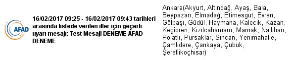 AFAD_UYARI's tweet photo. Test Mesaji DENEME AFAD DENEME https://t.co/g2ctgQs6i1