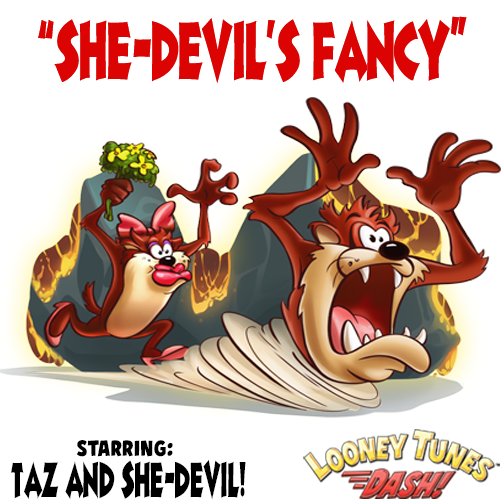 #ThursdayThoughts💡 Play our all new episode “She-Devil’s Fancy” starring🌟✨ Taz and She-Devil! on #LooneyTunesDash💨 zynga.my/LTD