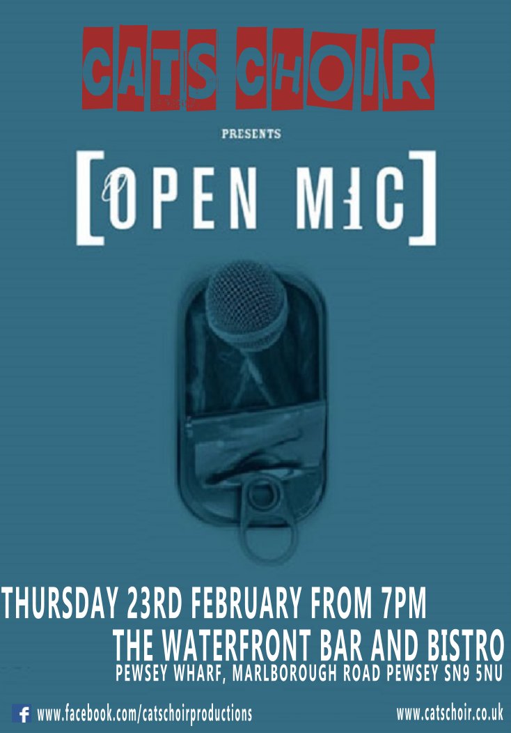Cats_Choir's tweet image. #musiclovers Next open mic Thursday 23/2 at the Waterfront Pewsey. Hope to see you there #openmic #gigs #musicwiltshire