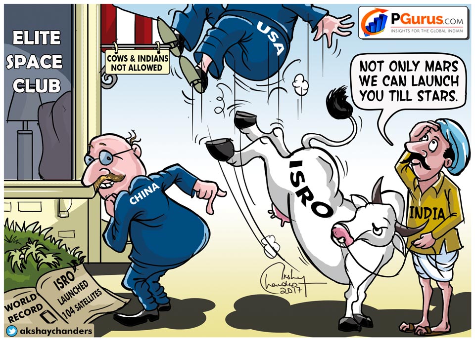 akshaychanders's tweet image. #ISRO creates world record with 104 satellites cartoon. @pGurus1 to  @nytimes @AShetty84 @narendramodi @KiranK @isro  #PSLVC37 #MakeInIndia