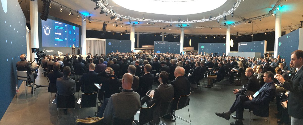 amit_fisher's tweet photo. The day has come! Full house with @harrietgreen1  at #WatsonIoT center opening #IBMGoT https://t.co/o7ucA4kgPs