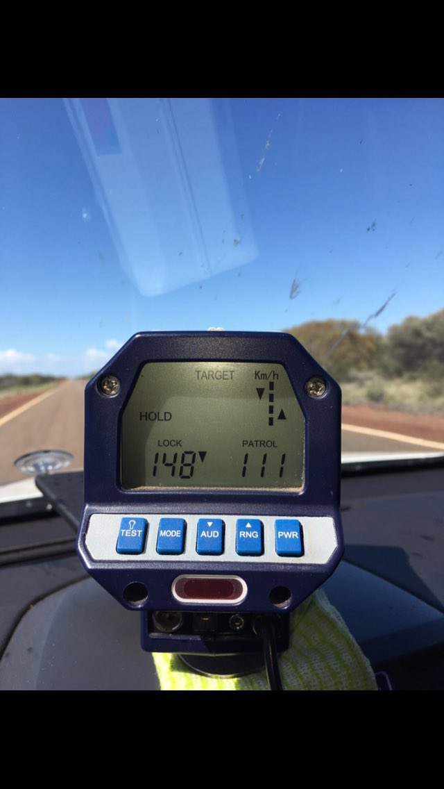 38 k/h over the speed limit! The driver, now $800 lighter, has hopefully learned his lesson <a href="/LeinsterPol/">Leinster Police</a> #15330