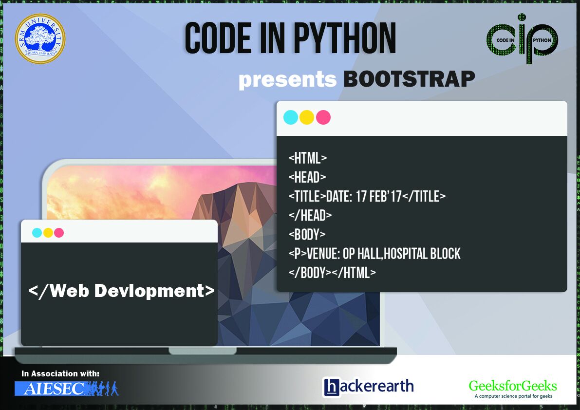 codeinpython's tweet image. Codeinpython event details 
facebook.com/events/1265128…