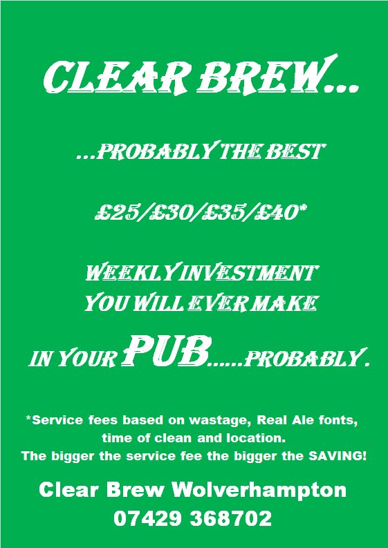 ClearBrewWolves's tweet photo. Save your own valuable TIME, make SAVINGS and boost your PROFITS!!!!!! #Beer #Time #Savings #Profits #BlackCountry #WestMidlands https://t.co/FW2iMXDFb5