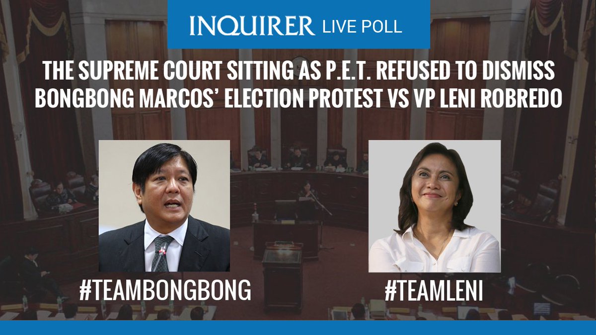 Retweet if you're #TeamBongbong! 
READ: inq.news/BongLeni