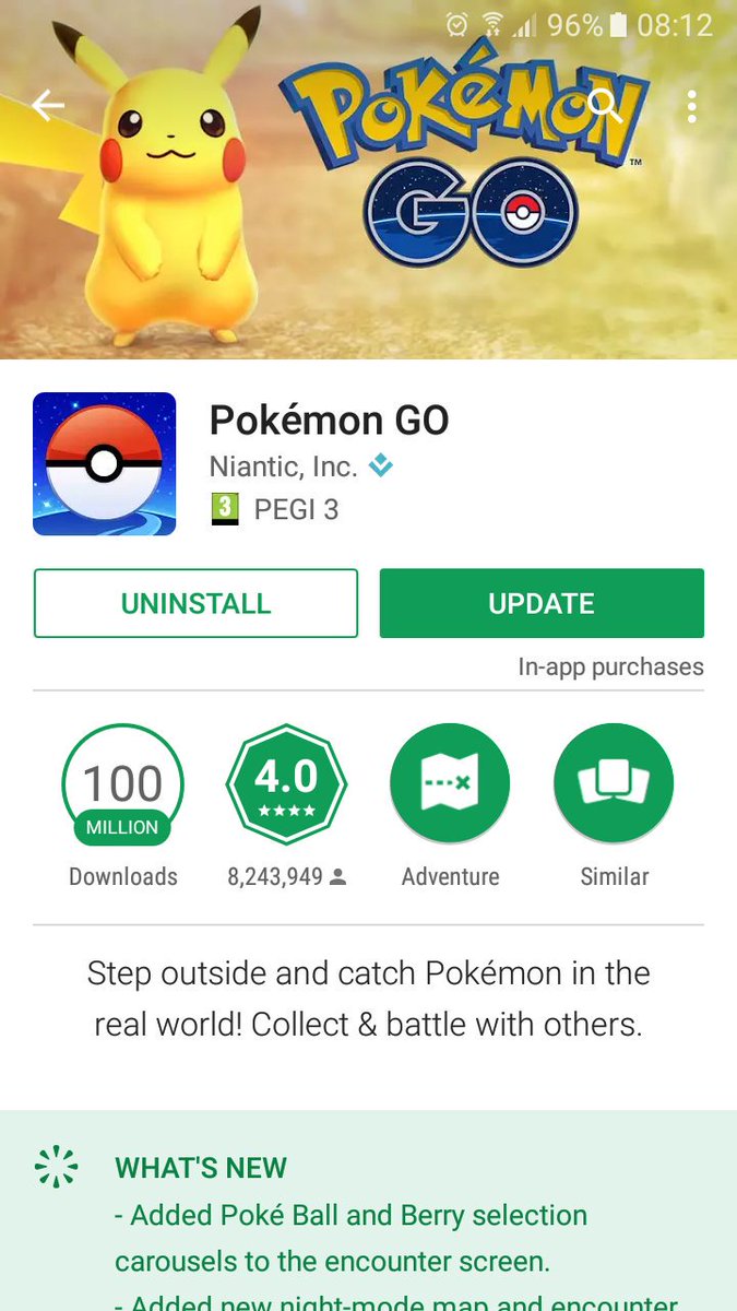 Serebii Net Serebii Update The Pokemon Go Update Is Now Starting To Roll Out On Android Devices T Co Ov6diia7ub