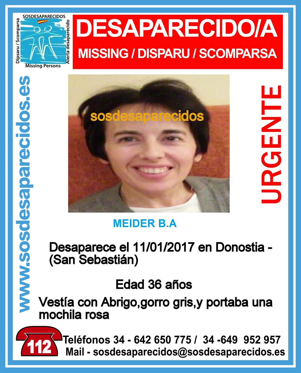 #Colabora Esta es Meider y ha #desaparecido en Donostia #SanSebastian #Guipuzcoa ¿La has visto? ☎️062 ☎️091 ☎️112 Tu RT puede ayudarla