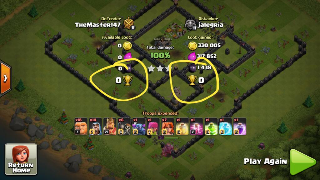AClasher101's tweet photo. Wow. I've  never seen 0 trophies before. #ClashOfClans https://t.co/jP9W6oRiGh