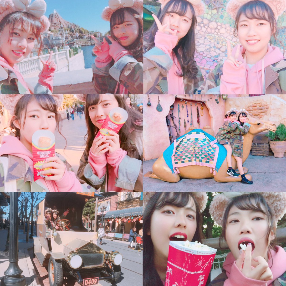 _na_1999's tweet photo. 昨日は美空とディズニー🐭🏰🌈💗
朝からチケット忘れたりマフラー落としたり乗り物ぜんぜん乗れなかったりハプニングたくさんあったけど美味しいものたくさん食べて夜はファストパス使って充実してたし楽しかった🌹えびこうせい多かった（笑）写真撮ってくれてありがとう！美空ありがとう😽 https://t.co/LpIVpy9dSo