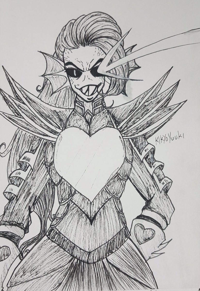 Kikyo Yuuki Commissions Are Open Undyne The Undying Should I Color It Or Is It Ok The Way It Is Undertale Undynetheundying Undyne Fanart Traditional T Co 0id8q3lshp