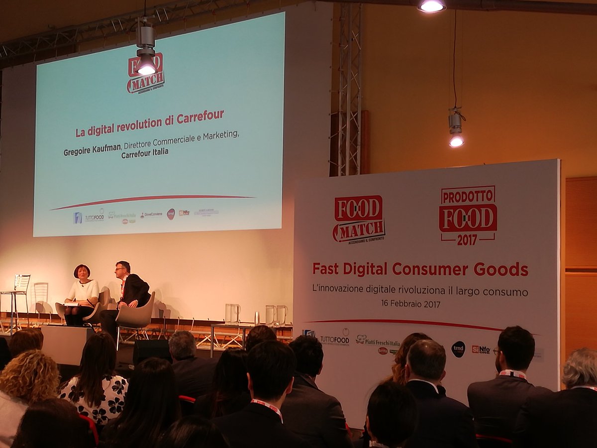 barbarabosini's tweet photo. #FOODmatch2017 #Kaufman racconta la Digital Revolution secondo #Carrefour @FOOD_Italia https://t.co/PBqsrtsqbx