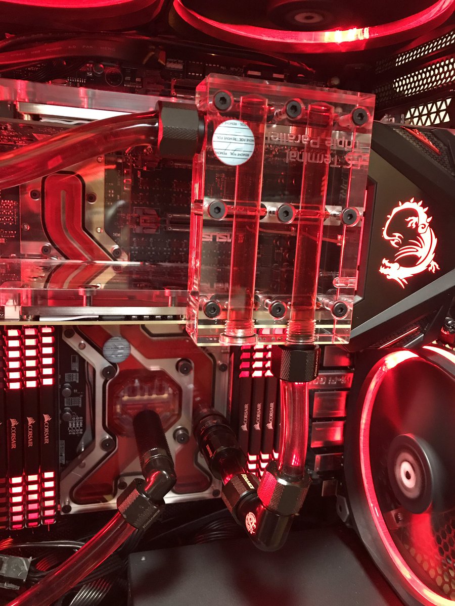 death_1125's tweet photo. 完成。titan xp欲しいよ。。
水冷パーツはoliospecさんとEK公式から
#6950x #i7-6950x #rampagevedition10 #gtx1080sli #customwatercooledpc #960pro #extreme #edition10 https://t.co/tAeqkmPaaT