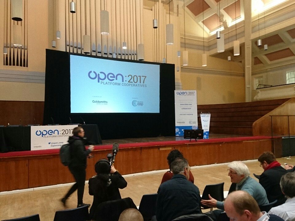 Arrived at #opencoop Open:2017, a conference about platform co-operatives at Goldsmiths University, on my doorstep here in Greenwich :-)