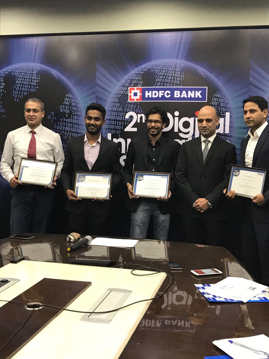 HDFCBankNews's tweet photo. Ideas of today can be #practical #solutions for tomorrow. @HDFC_Bank congratulates the #winners of #DIS2017. https://t.co/2PwJG2ieqW