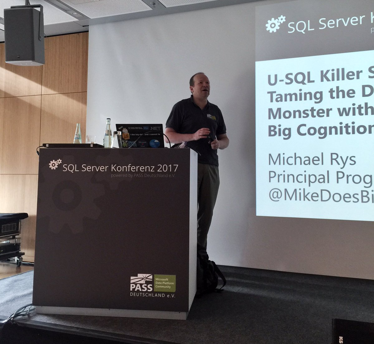 <a href="/MikeDoesBigData/">Michael Rys</a> talk about #usql #sqlkonferenz #sqlpass_de