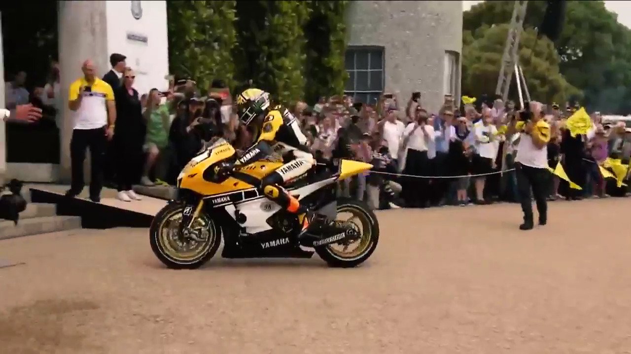 Happy Birthday Valentino Rossi! Here\s the moment he rode straight into Goodwood House! 