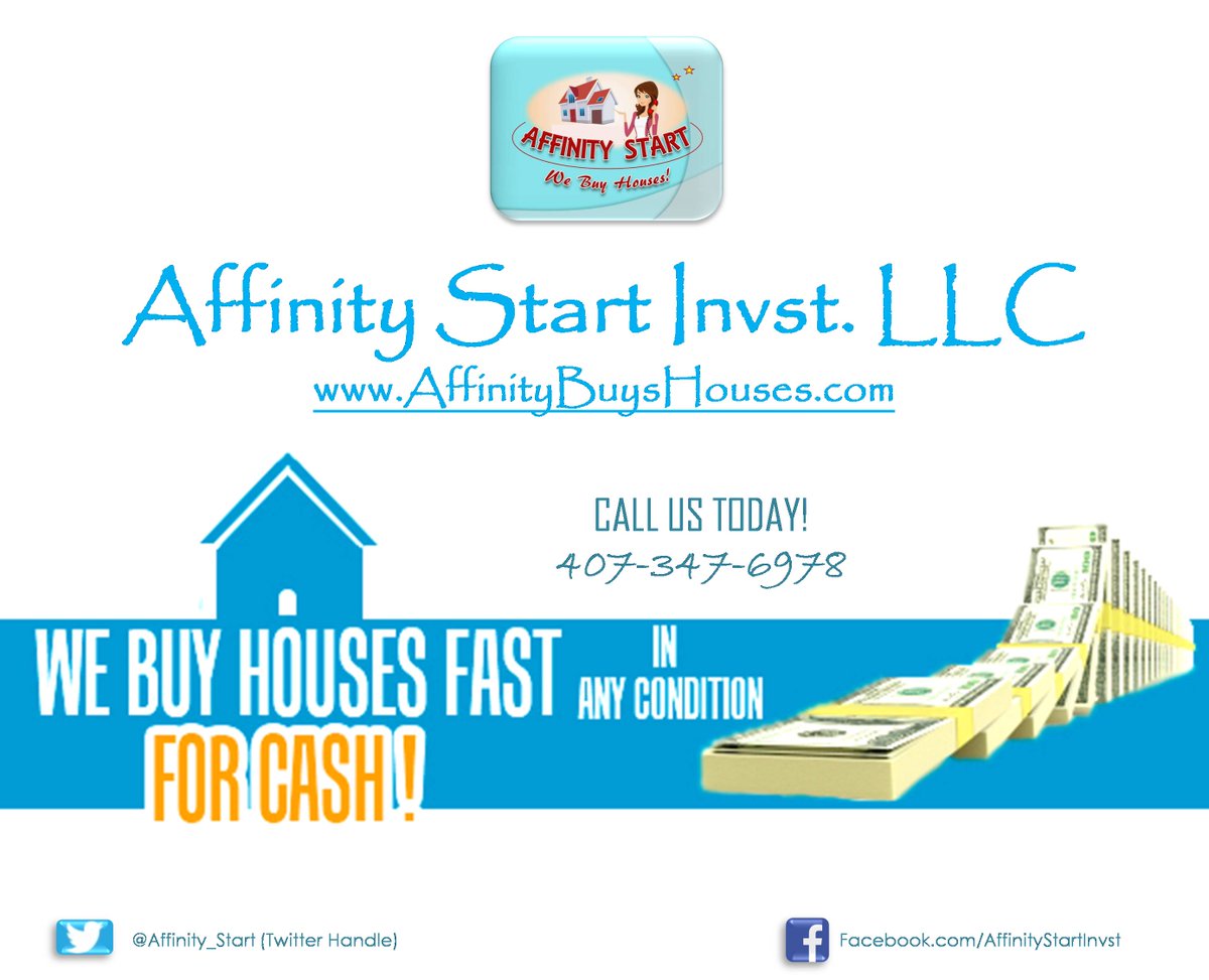 affinity_start's tweet image. #WeBuyHouses in #Orlando Area :)
We will pay cash against your property &amp;amp; close quickly with no commission what so ever.. Thank you! 🌻😍