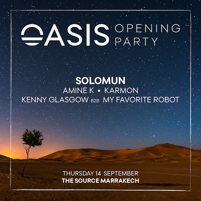 TrusttheDJ's tweet photo. Morocco's @theoasisfest announces opening party with Solomun, Kenny Glasgow and more - Trust the DJ https://t.co/FvIcdAeCS4 https://t.co/iLcaM3u3ls