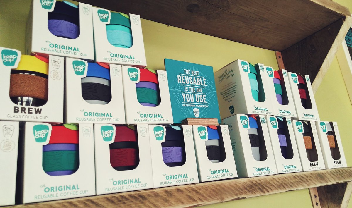 Olivecocafe's tweet image. We now have a selection of colourful 8 and 12 oz Keepcups for sale #lesswaste