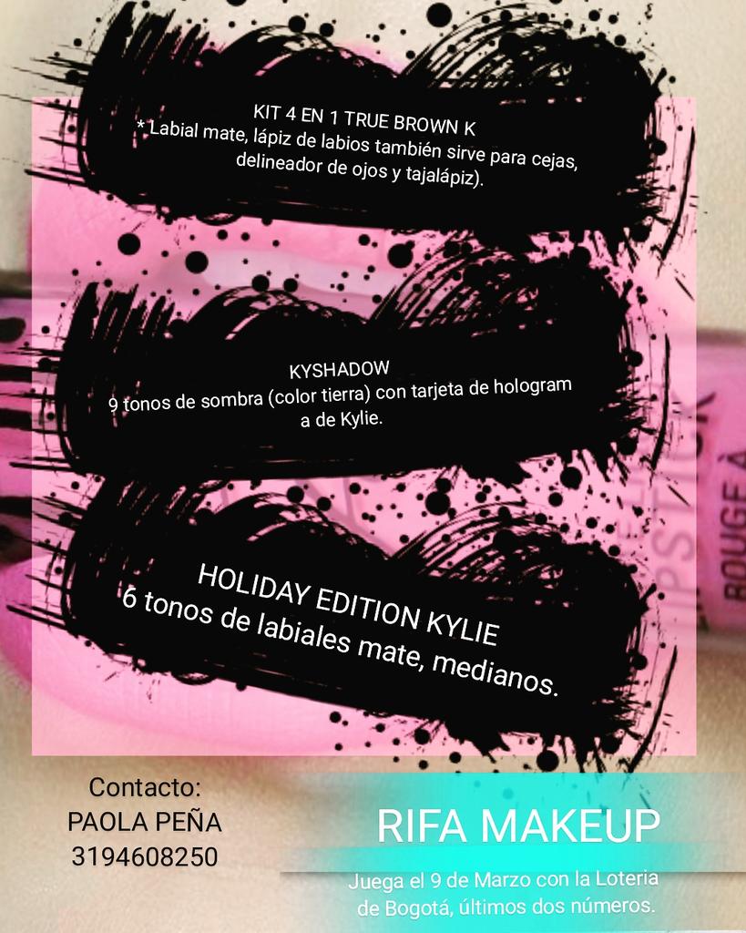 LOOKEATEBOG's tweet photo. #Bogotá Rifa #Kylie Kit más de 6 labiales, sombras, lápices, cajita pink y cartuchera. Preguntar por boleta👇😍💋 https://t.co/4iOibBmgIV