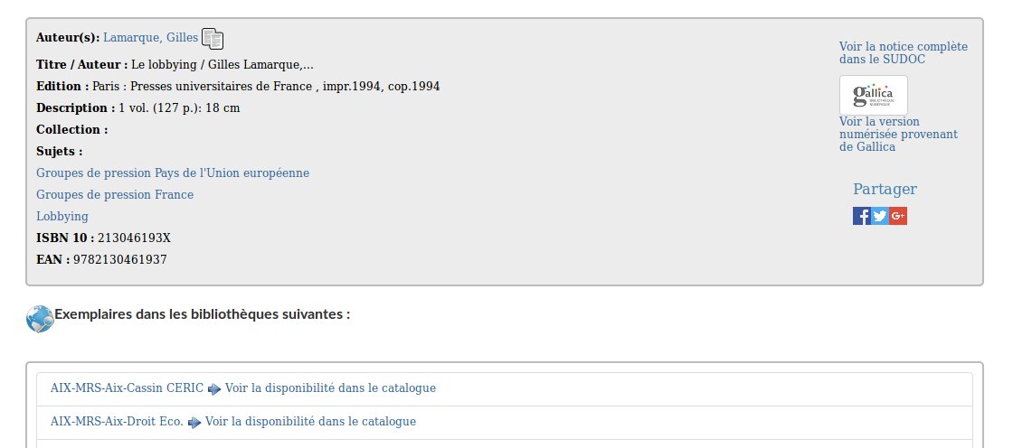 DoMyBiblio's tweet photo. #UnivDoc Dans les notices du Sudoc, nous vous proposons un lien vers la version numérisée de Gallica lorsqu'elle existe et s'il y a un ISBN. https://t.co/OfawUpOrIB