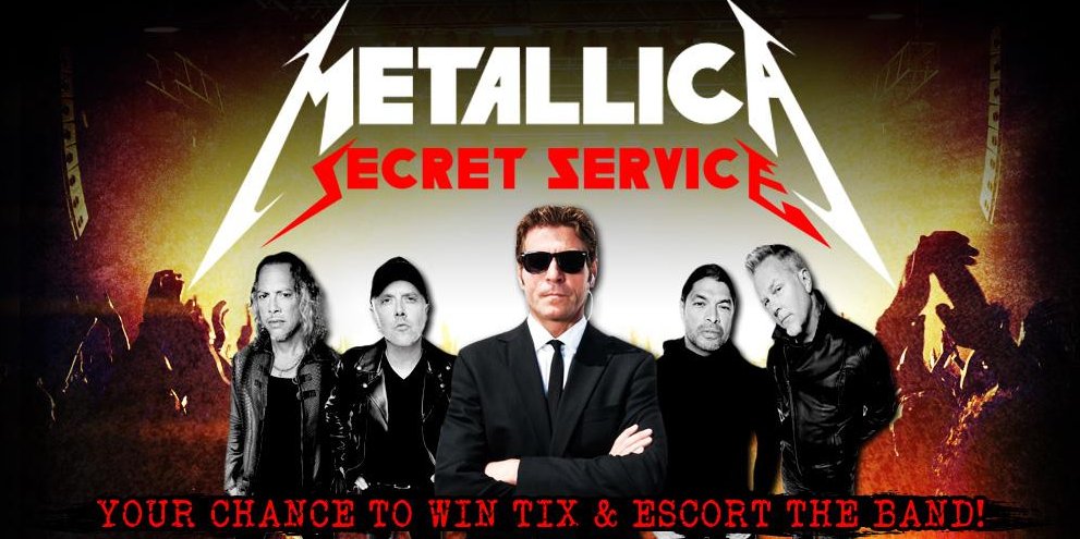 Your next chance at #MetallicaSecretService and FREE #Metallica tickets is the... 5PM hour w/ @DanCJAY92! #yyc #calgary