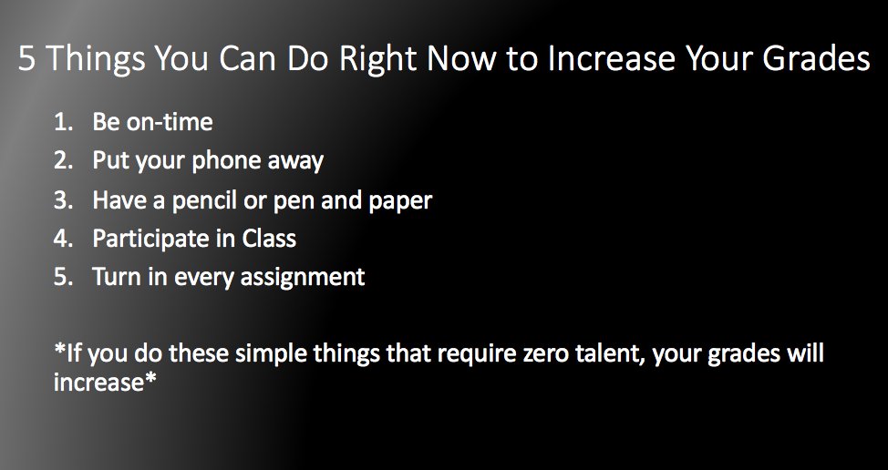 ALBrownFootball's tweet photo. These five things will improve your grades regardless of intelligence. https://t.co/fXnp1SOJoQ