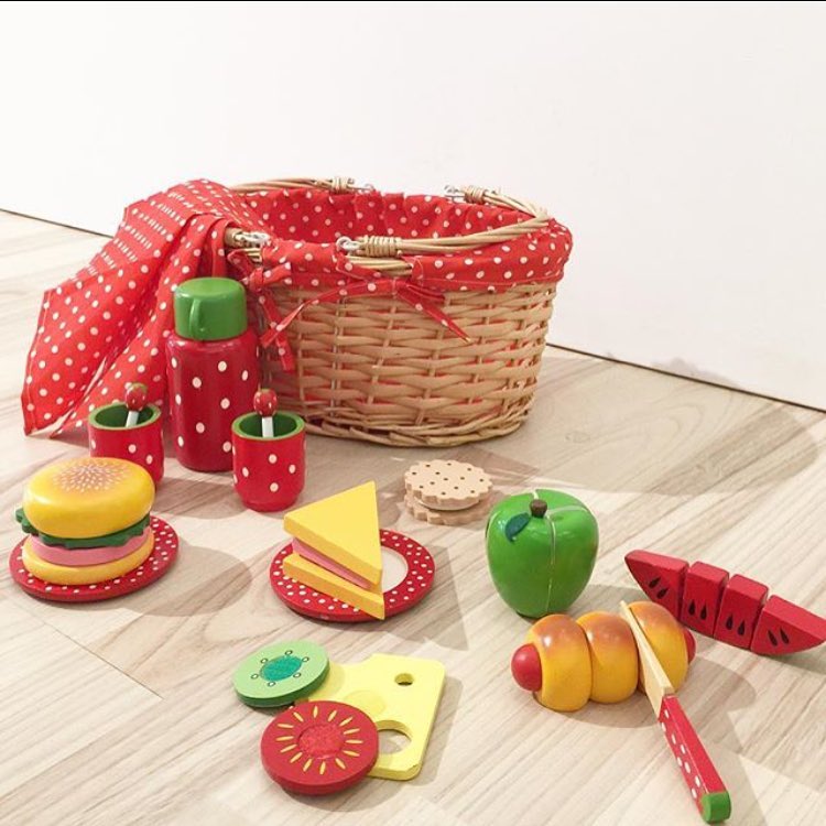 you can see why this wooden picnic set by #Mamamemo is still one of our best sellers!💕 #woodentoys #picnic #favouritethings #childrenstoys