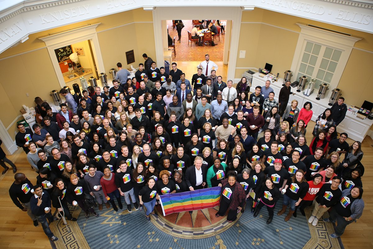 DardenMBA's tweet photo. Thanks to all who joined us at First Coffee this morning to celebrate #LoveisLove! #OneDarden https://t.co/btlmNpOLnV