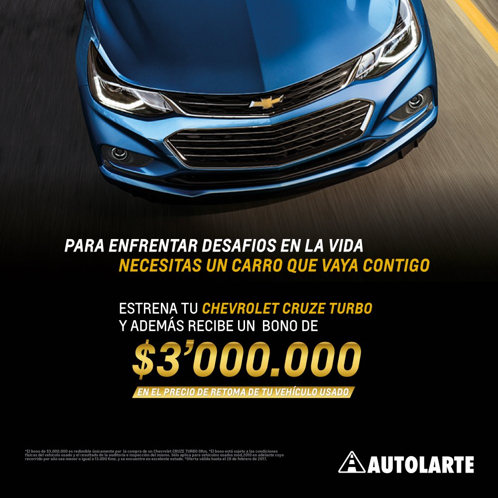 Enfrenta los desafíos de la vida a bordo de un #ChevroletCruzeTurbo. Conócelo en bit.ly/cruze-turbo-lt