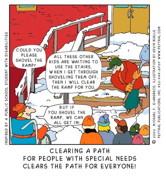 ONTSpecialNeeds's tweet photo. Clearing a path for people with special needs clears the path for everyone! https://t.co/nUKRVZC3xJ