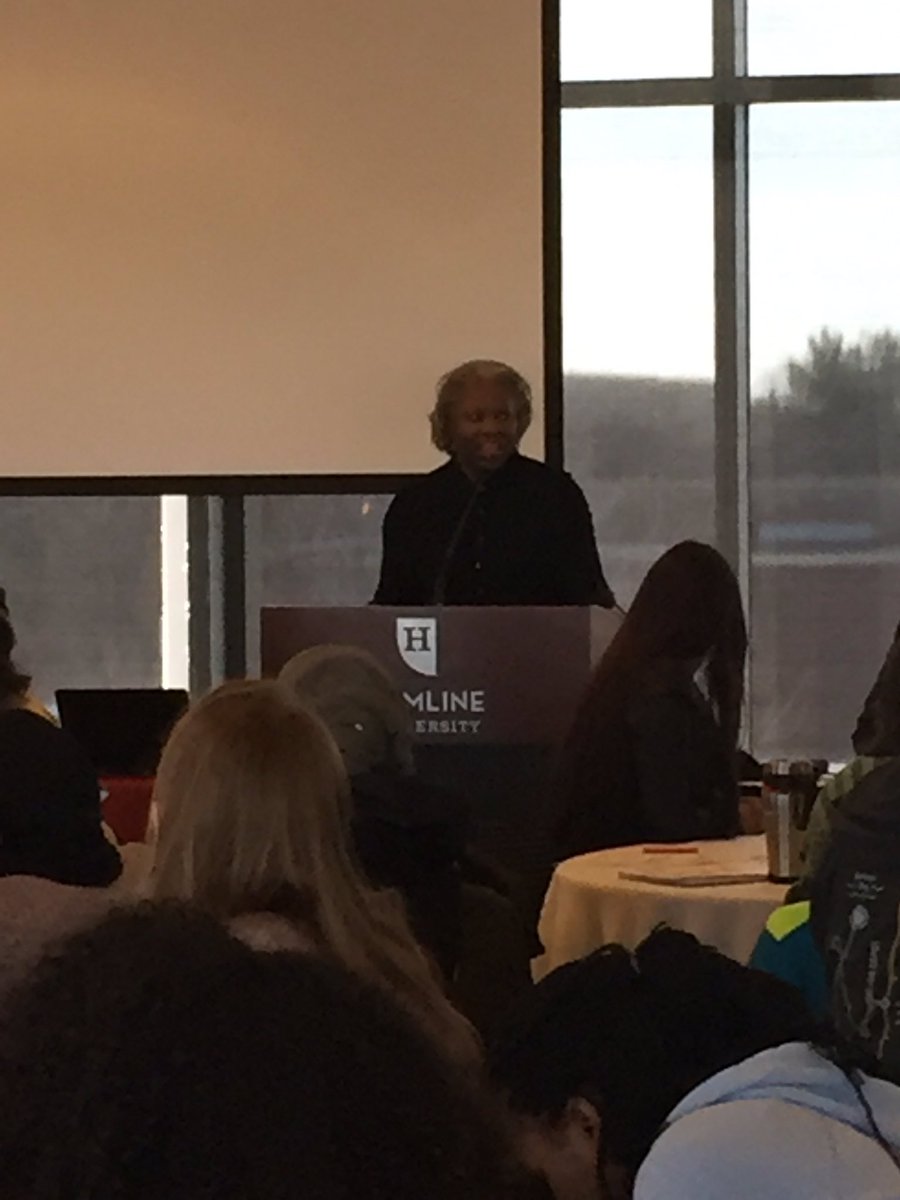 MV_CIA's tweet photo. "There is no one standing in the way of you future but you." Dr. Fayneese Miller. MV &amp; ID students at Hamline today. #educationmatters https://t.co/SHEyJcGbef
