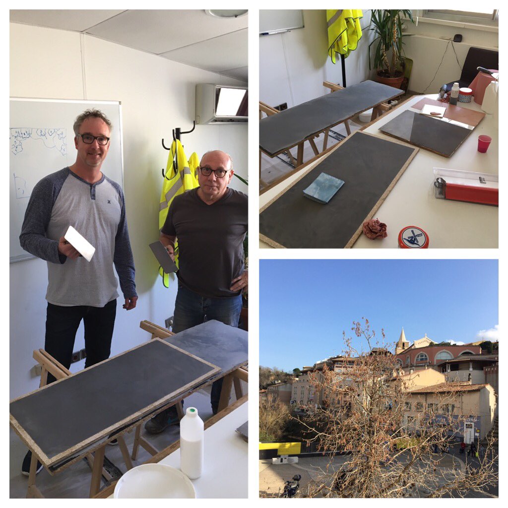 In Marseille bij de Fabrikant Beton Ciré samen Christian de uitvinder# super ontvangst#leerzaam#top locatie