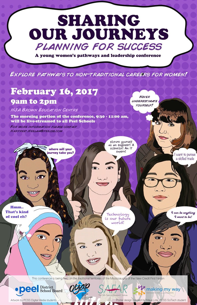 PortCreditSS's tweet image. PCSS student Maya Lota recognized by Trustee    @nurse_suzanne for designing the Sharing Our Journeys conference poster #PEELSOJ17