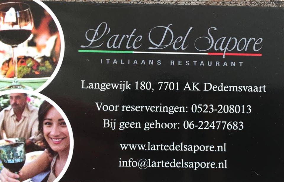 RadioSVB's tweet photo. Restaurant LArte Del Sapore  in #Dedemsvaart krijgt nu meer naamsbekendheid bij #NOOSFM in @SchijvenvoorBedrijven https://t.co/4YtTjWFc3D https://t.co/DYSfbzqW0t